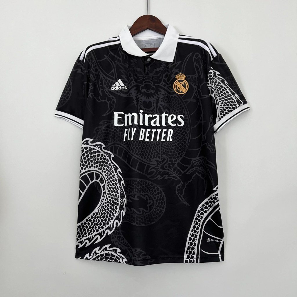 Real Madrid Dragon Black Concept Kit Footballkitroom Real Madrid Dragon Black Concept Kit Footballkitroom